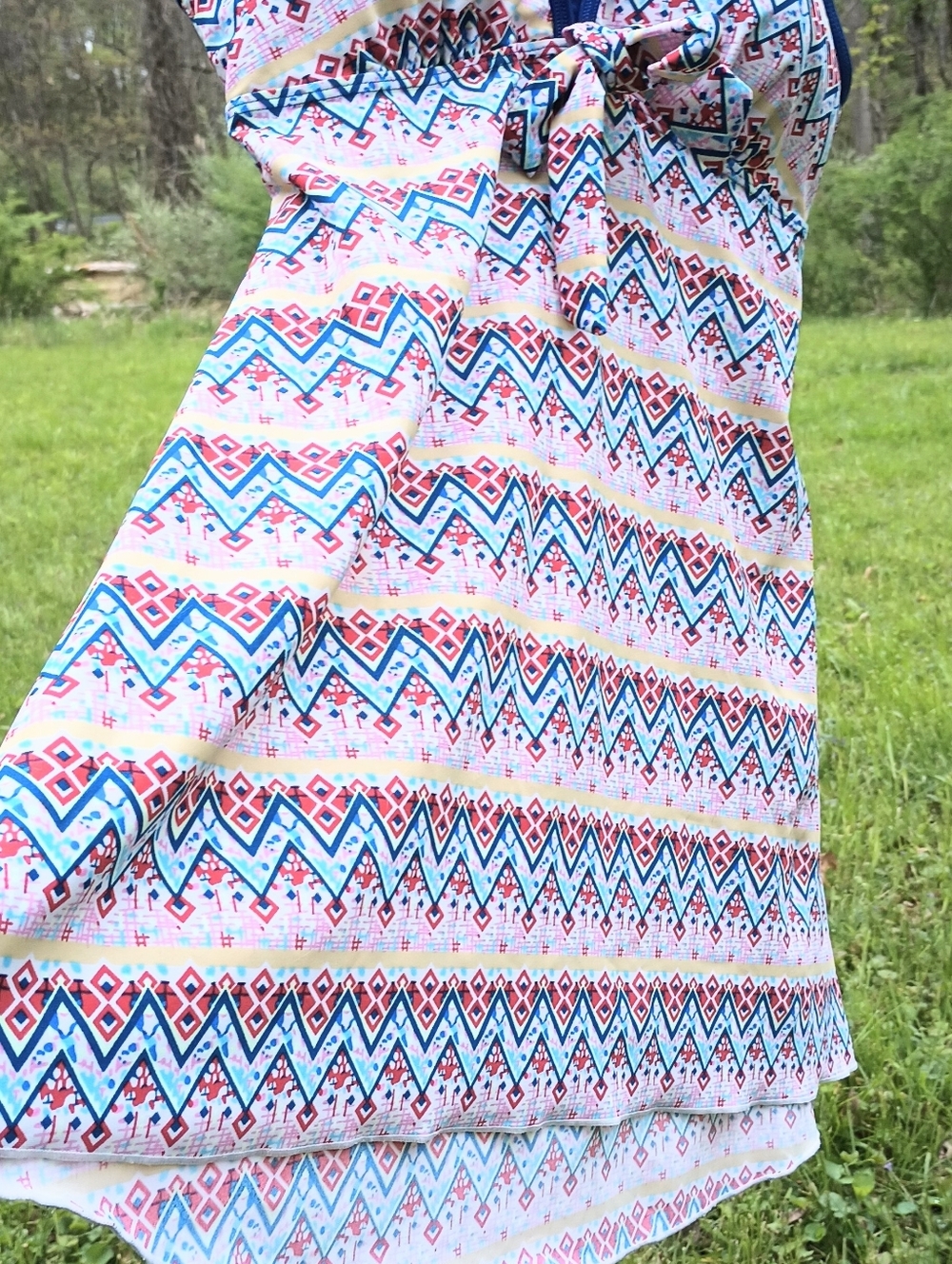Women’s Aztec Patterned Tankini Swim Dress - Picture 3 of 5